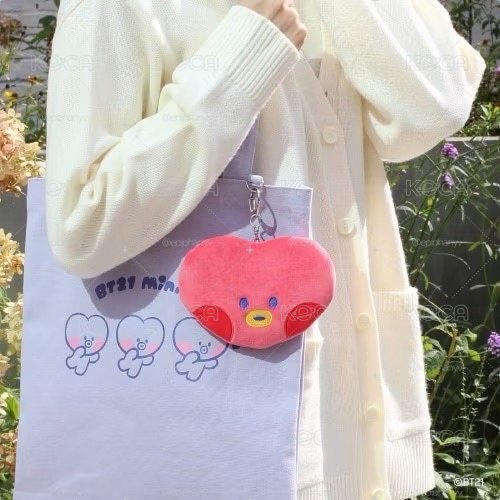 TATA / BT21 MININI PLUSH POUCH 造型毛絨吊飾卡包/零錢包