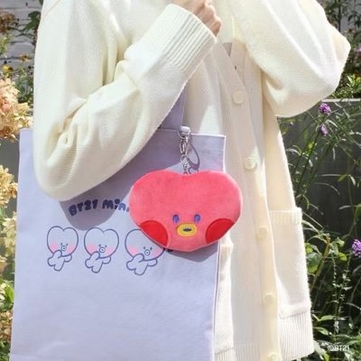 TATA / BT21 MININI PLUSH POUCH 造型毛絨吊飾卡包/零錢包