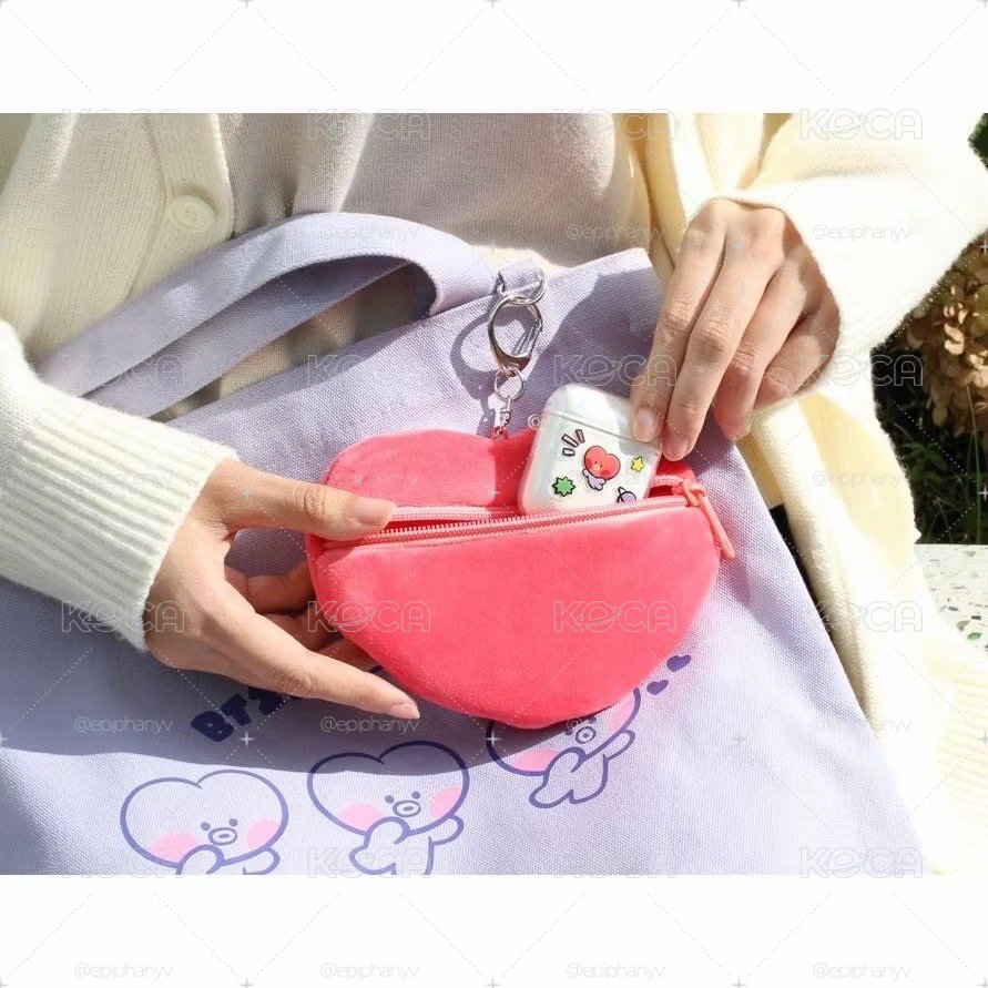 TATA / BT21 MININI PLUSH POUCH 造型毛絨吊飾卡包/零錢包