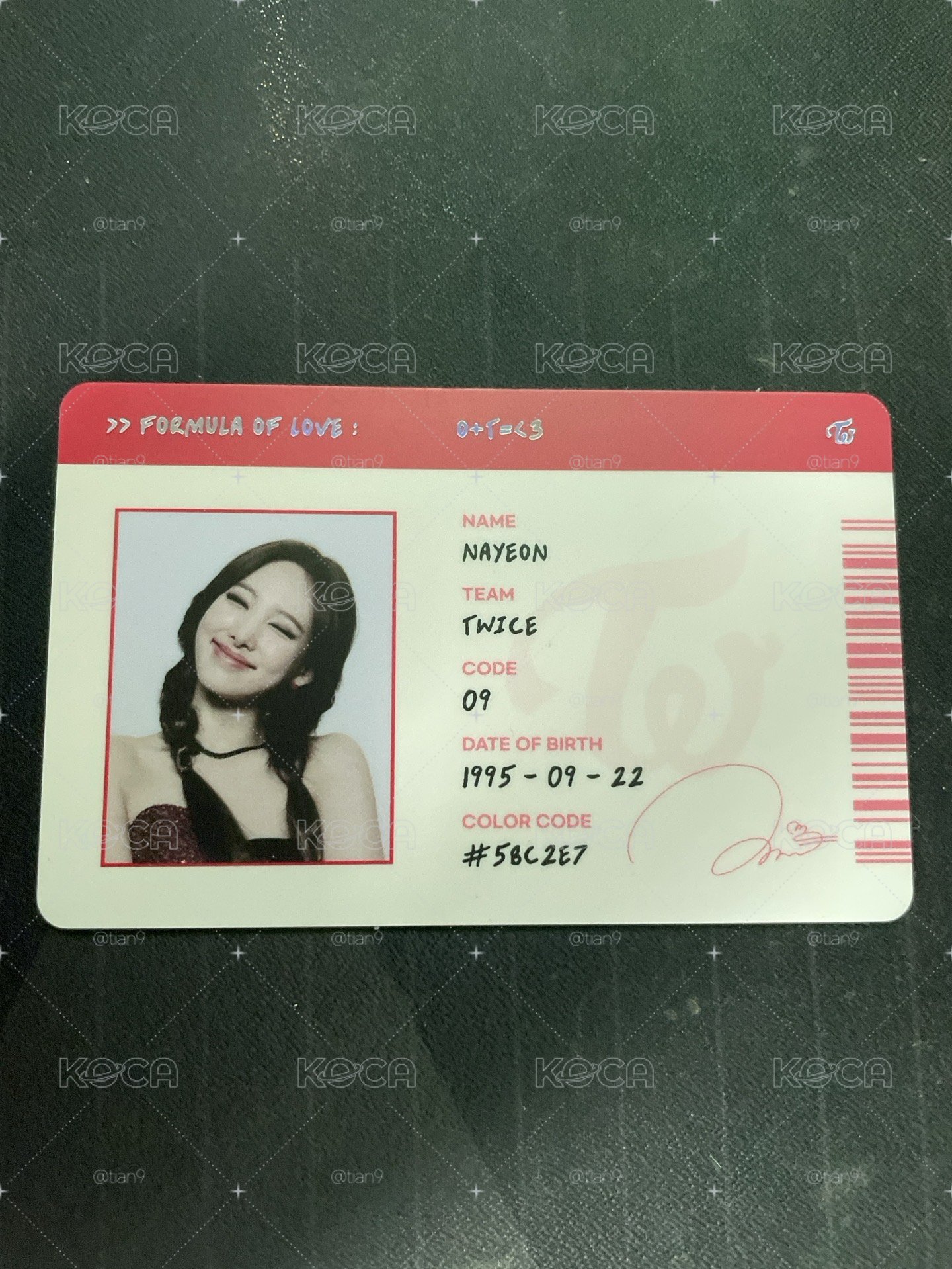 nayeon 娜璉id卡