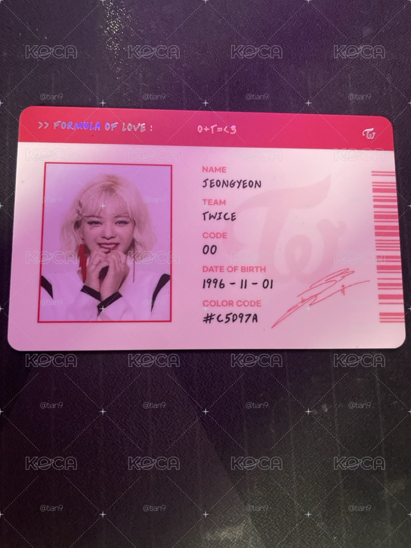 jeongyeon 定延id卡
