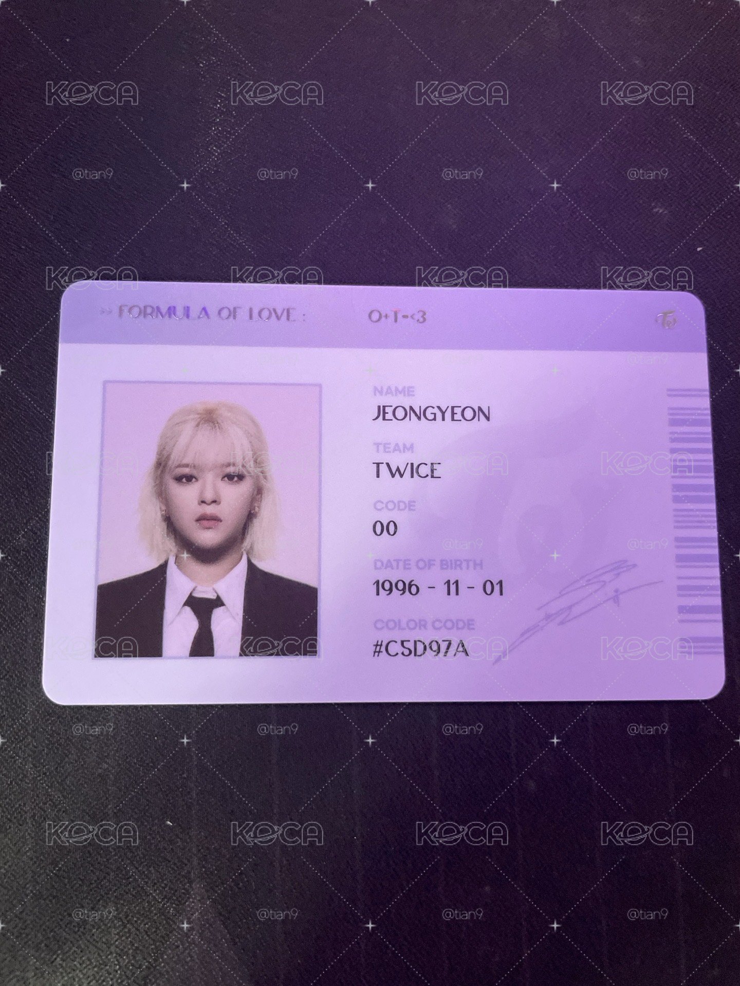 jeongyeon 定延id卡