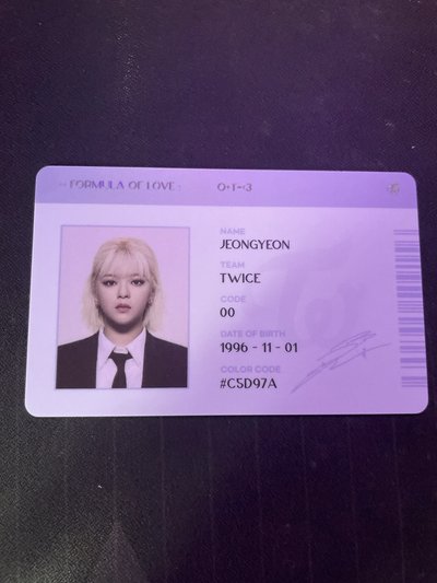 jeongyeon 定延id卡