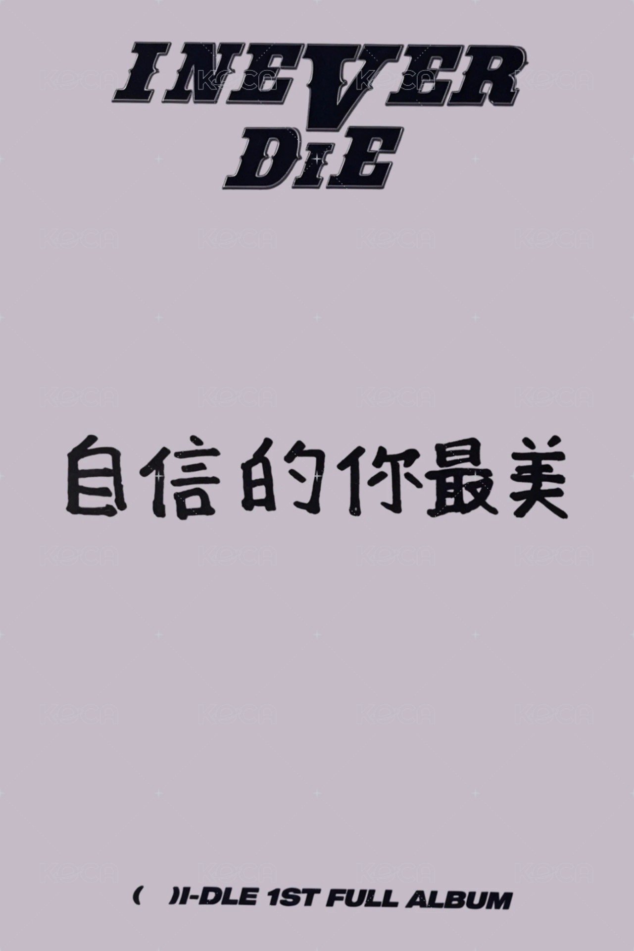 I NEVER DIE yzy Fansign card 中文卡背 Back
