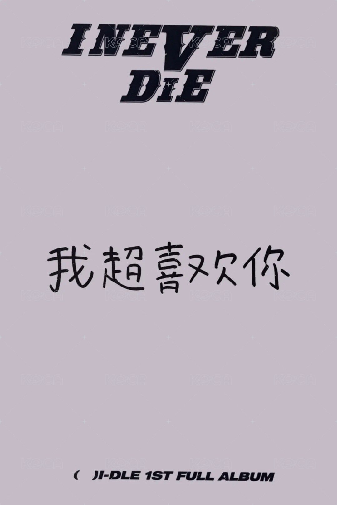 I NEVER DIE yzy 簽售卡 中文卡背 背面