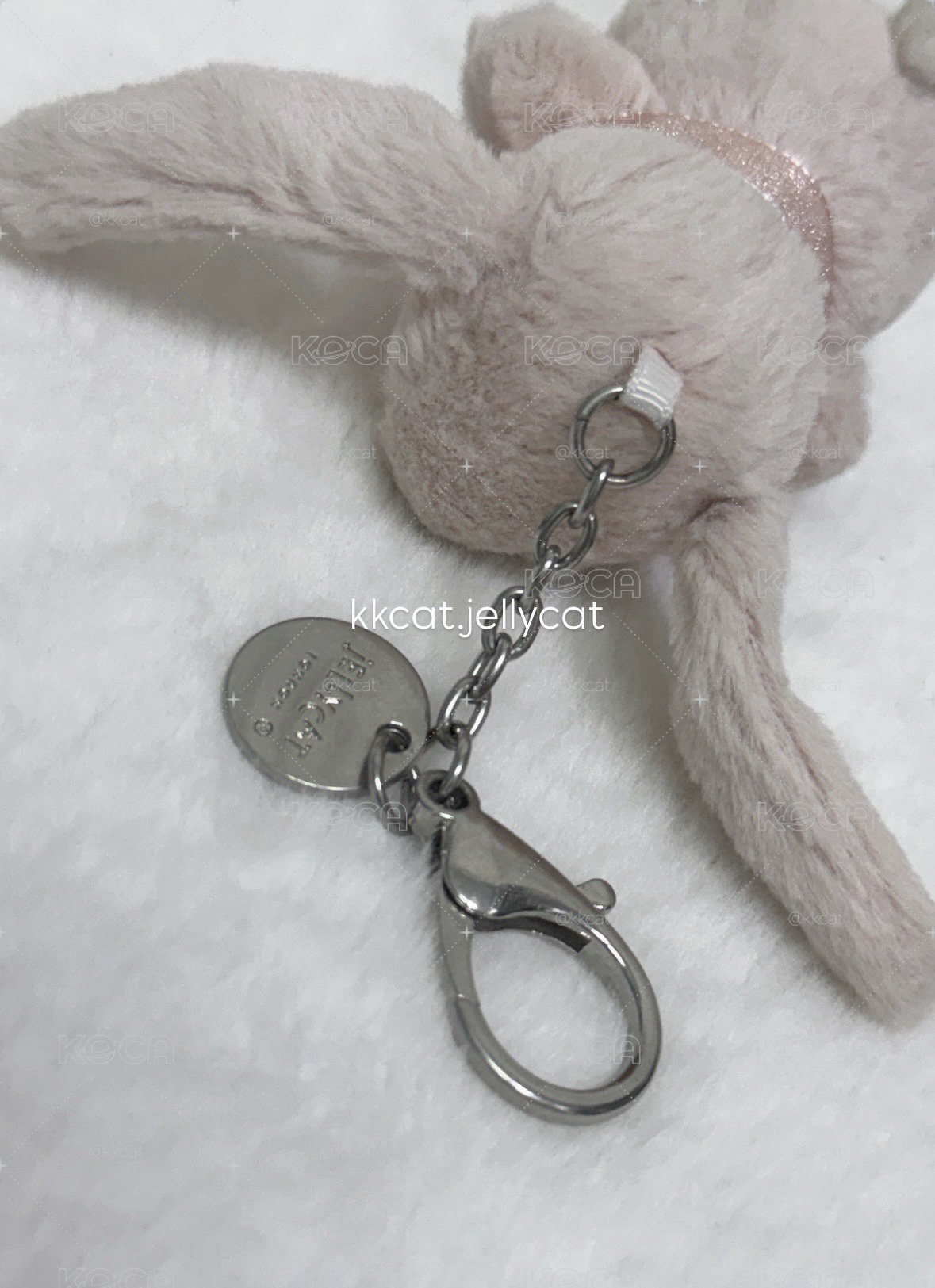 中古🌟胭脂粉 短腿兔吊飾 