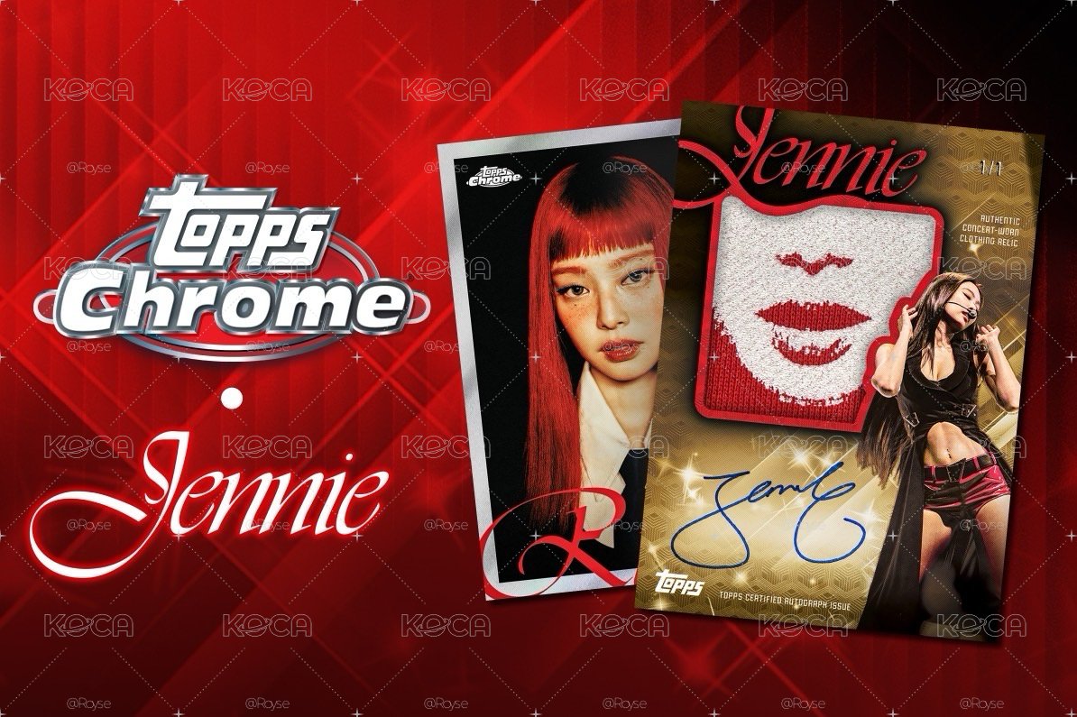 售 Jennie X topps chrome聯名小卡組送BP或Jennie 四張小卡
