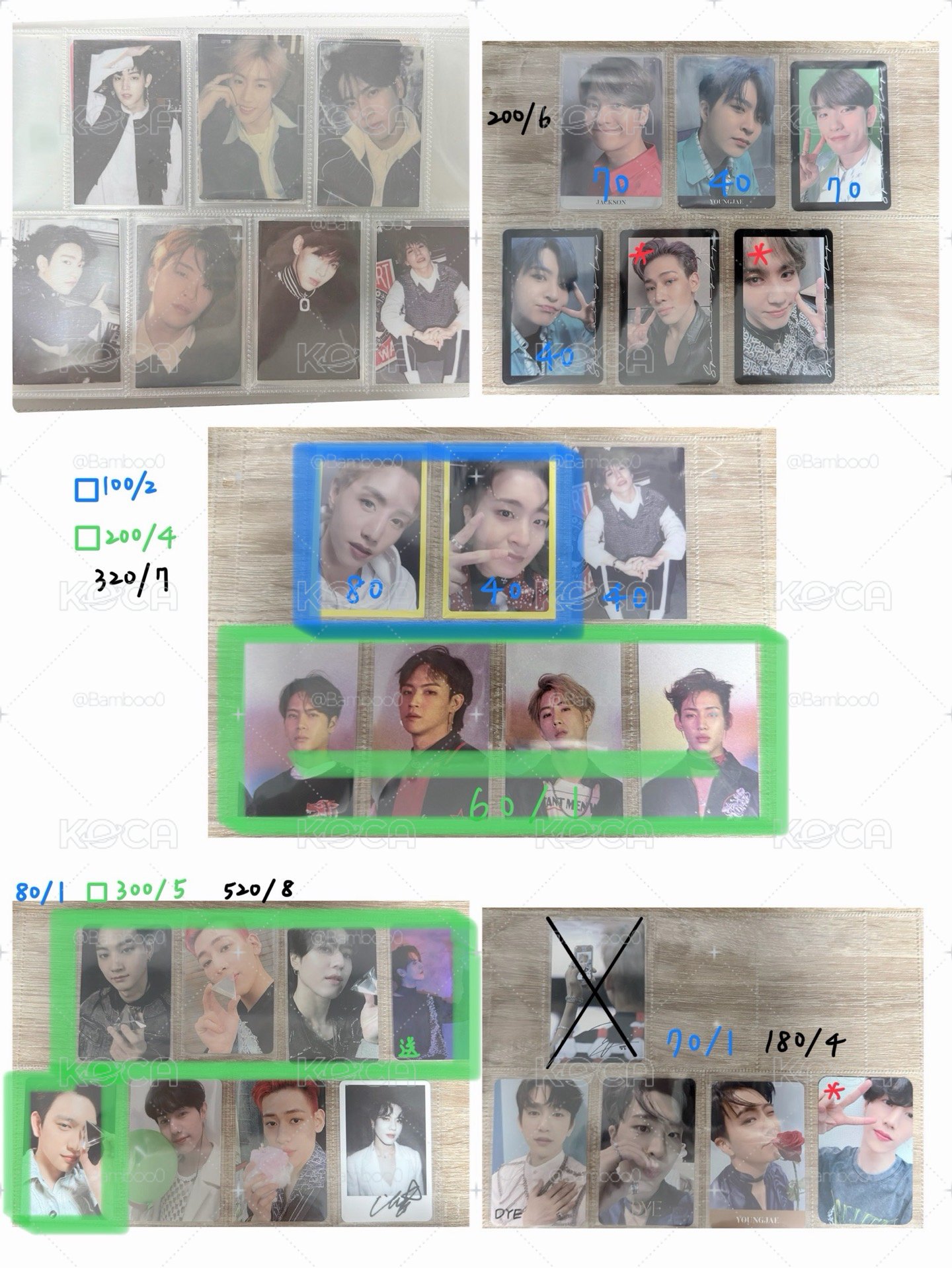 GOT7 磁鐵娃 三代炸毛 鳥寶寶吊飾 復古卡 小卡 專卡 周邊卡 特典卡 