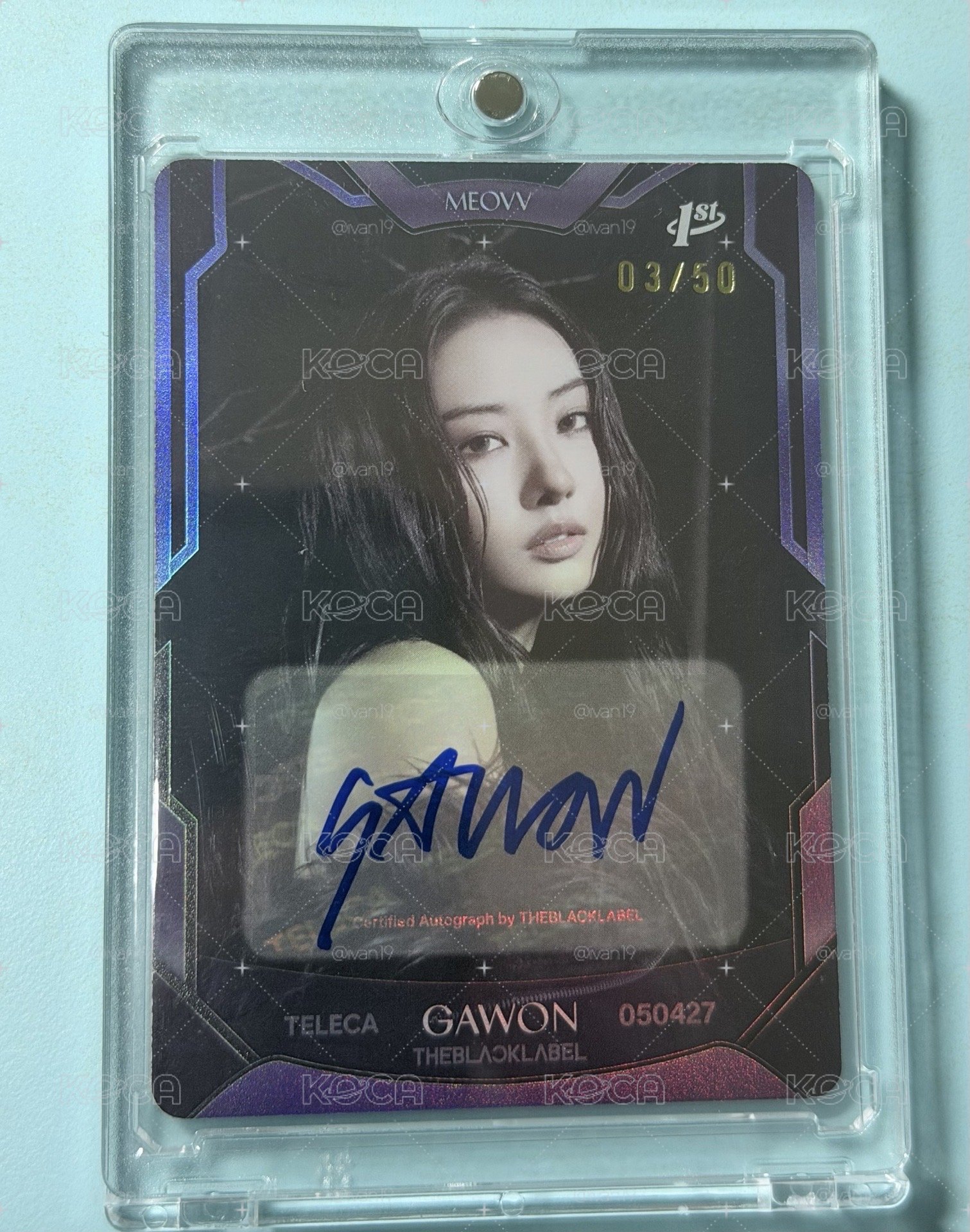 TELECA 簽名卡   GAWON 親簽限量卡/50