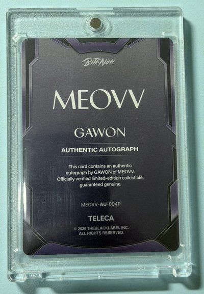 TELECA 簽名卡   GAWON 親簽限量卡/50