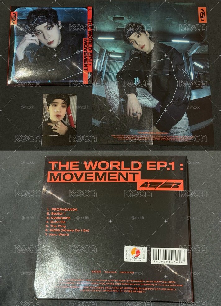 ATEEZ the world 潤浩單封+star1117香水卡