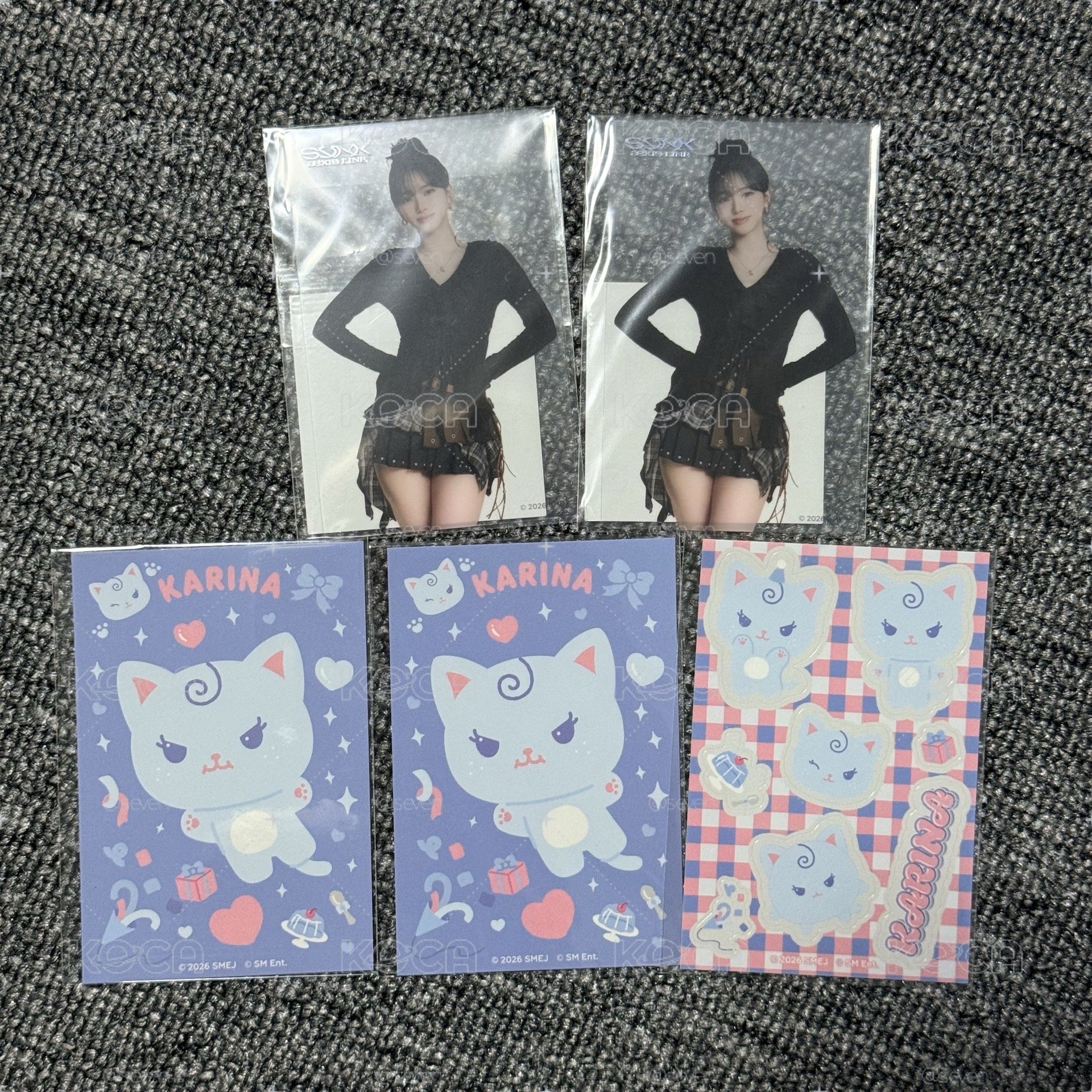 E賞 透卡+貼紙 柚