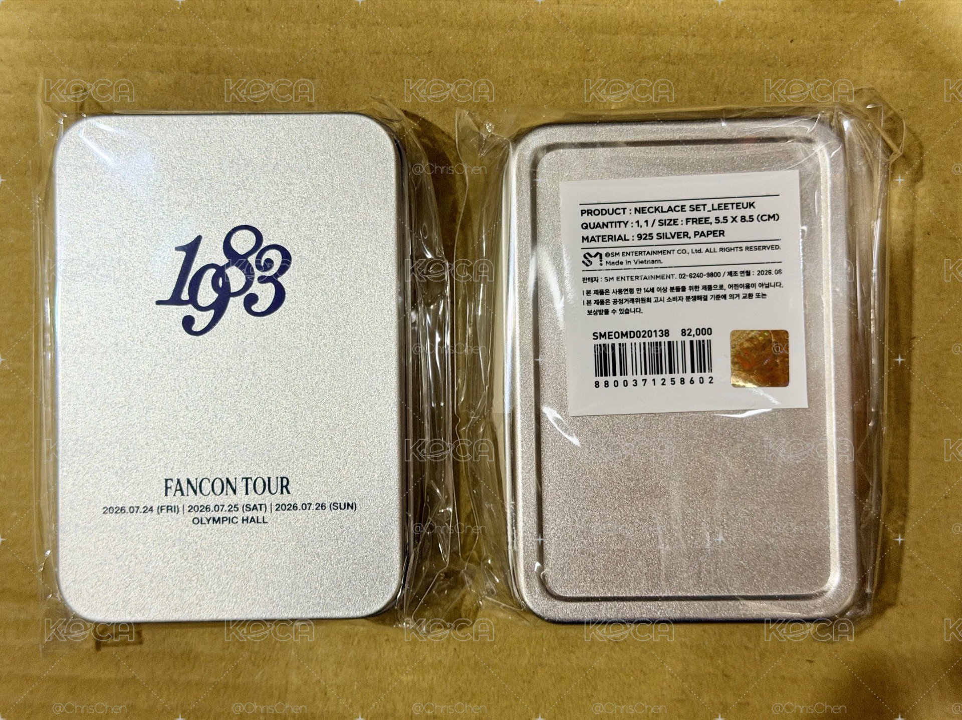 Super Junior SJ 83z 1983 韓國線下週邊 NECKLACE SET 希澈 利特