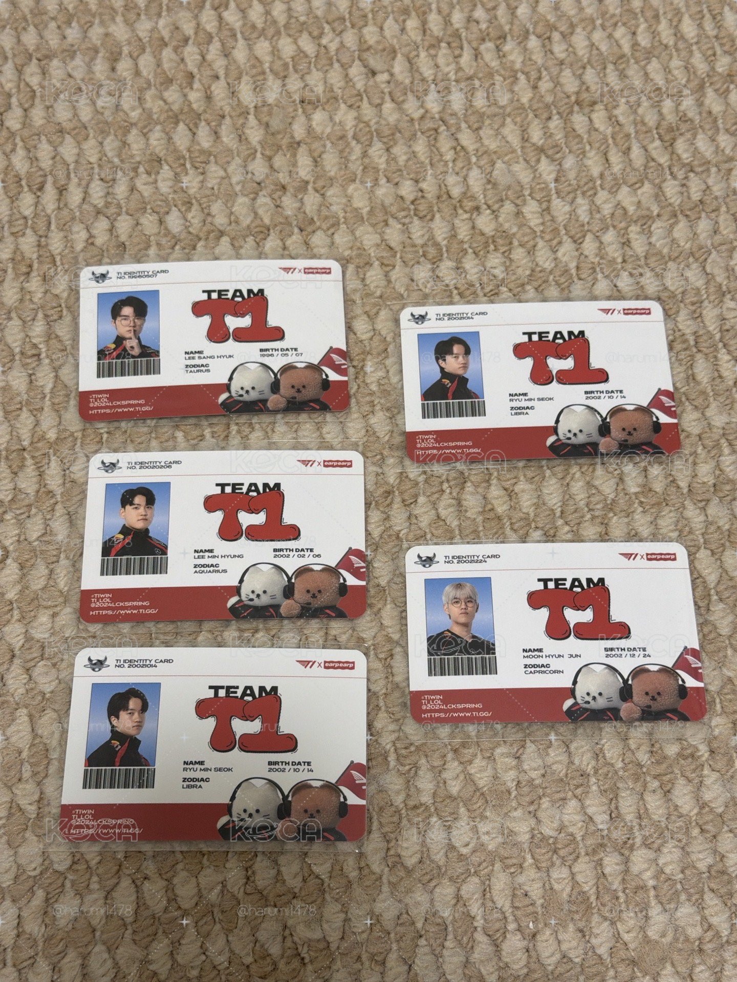 T1 ✖️ Earpearp 聯名小卡