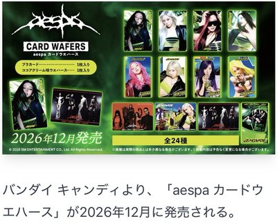 aespa LEMONADE BANDAI 食玩 威化 周邊卡 普卡 N卡 R卡 SR卡