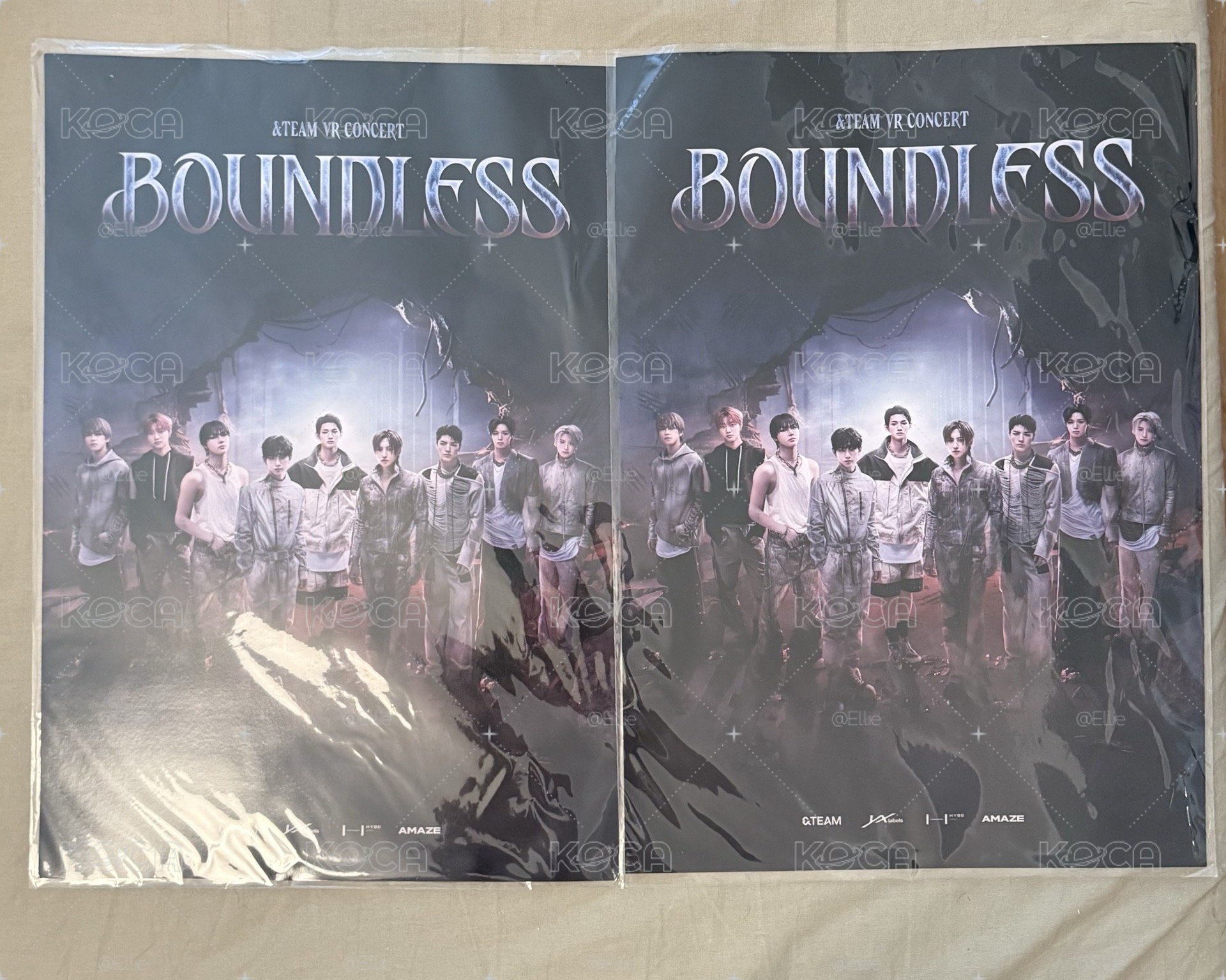 BOUNDLESS  VR 大禮包-鈕扣卡(K+FUMA+MAKI)、海報*2+明信片*2+團體特典+人生四格