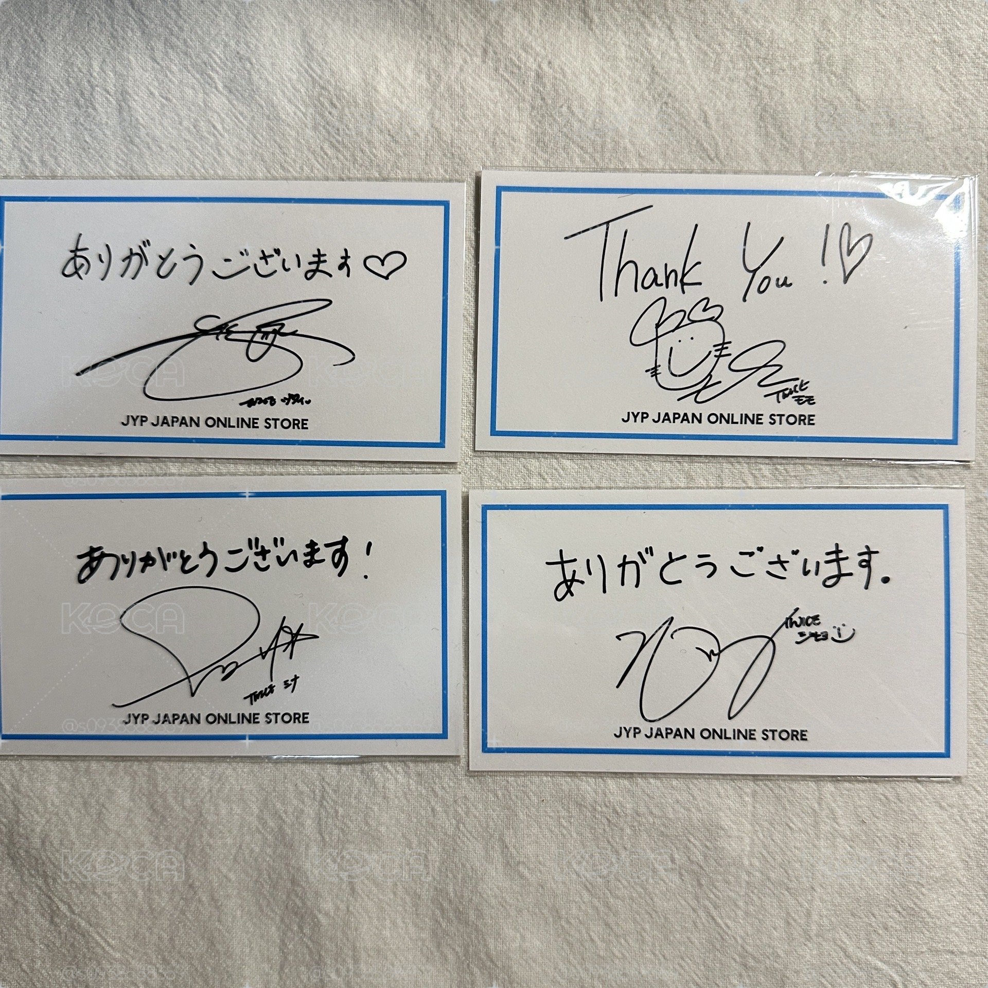 JYP JAPAN 滿額卡 感謝卡