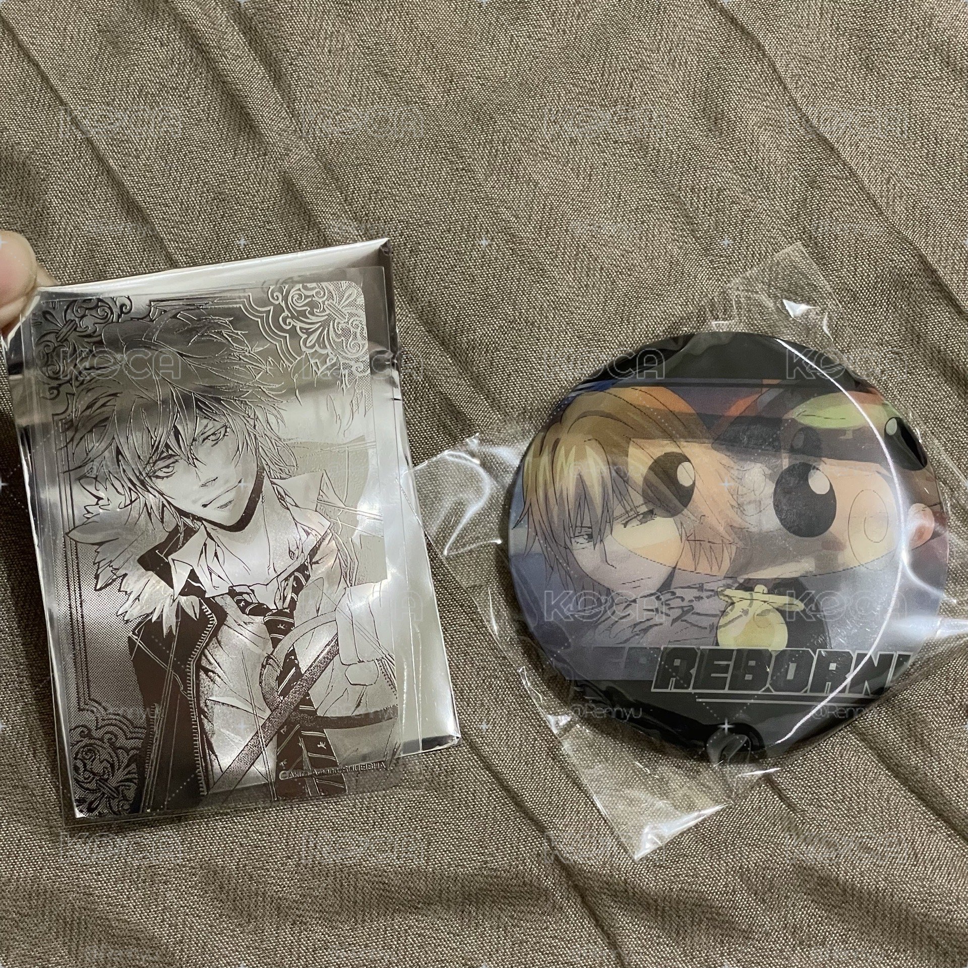 【出清/回血】家庭教師 迪諾箔卡&師徒雙人3D光柵大胸章 不拆售