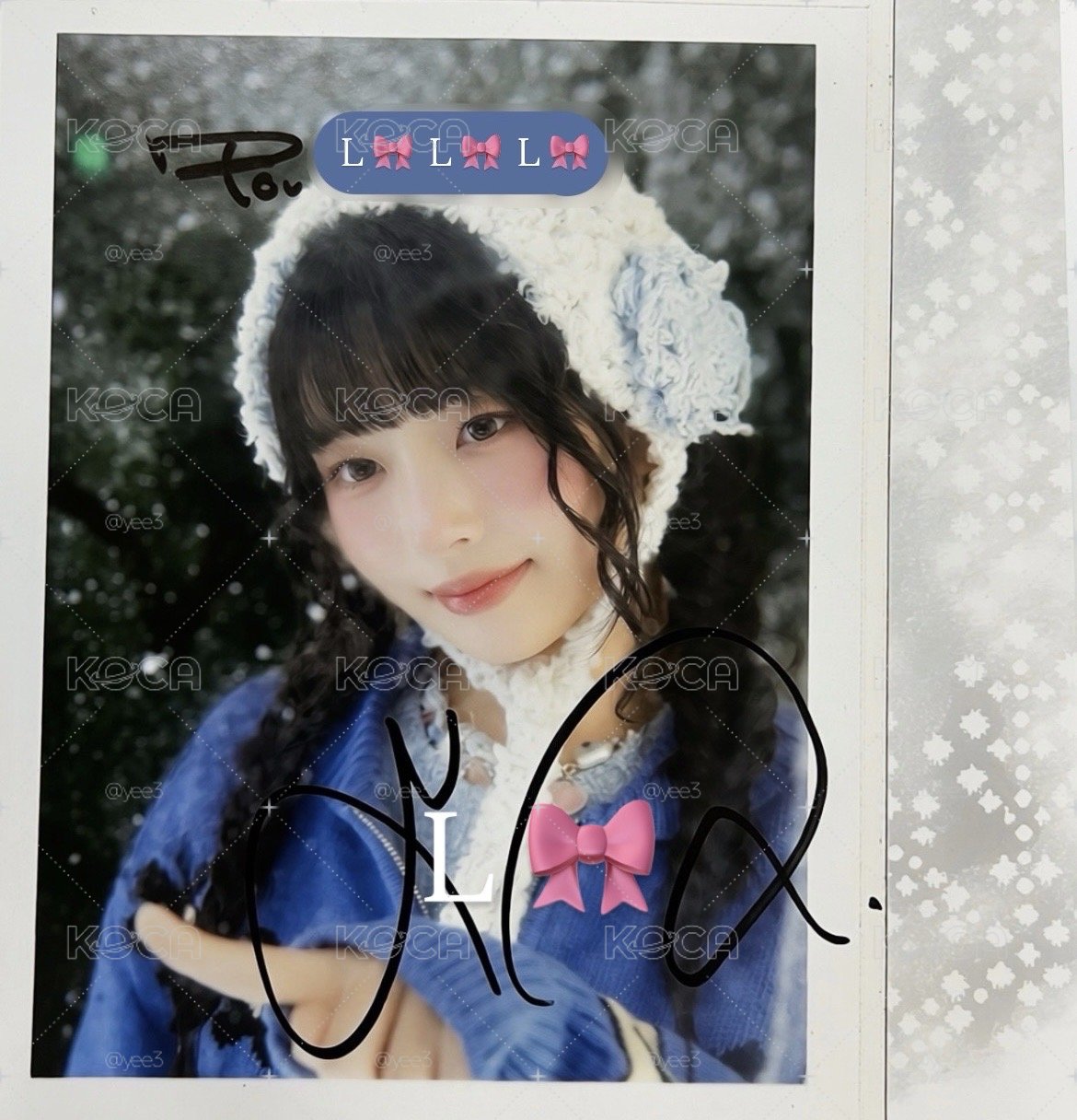 雪景怜親簽❄️｜贈親簽展示相框