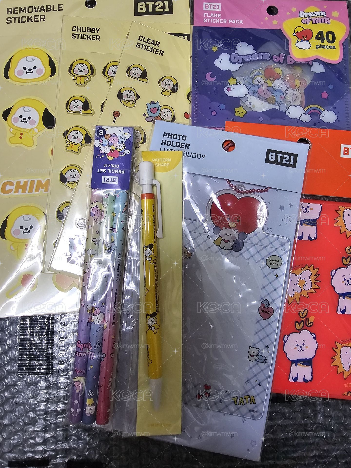 BT21 貼紙 鏡子 卡套 鉛筆 CHIMMY TATA RJ