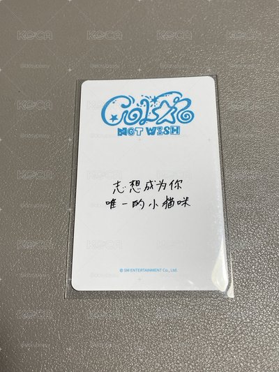 中背「志想成為你唯一的小貓咪」NCT WISH 有損 Color yzy 2.0 簽售卡 YUSHI