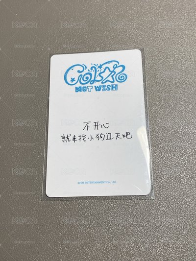 中背「不開心就來找小狗遼天吧」NCT WISH 有損 Color yzy 2.0 簽售卡 RYO