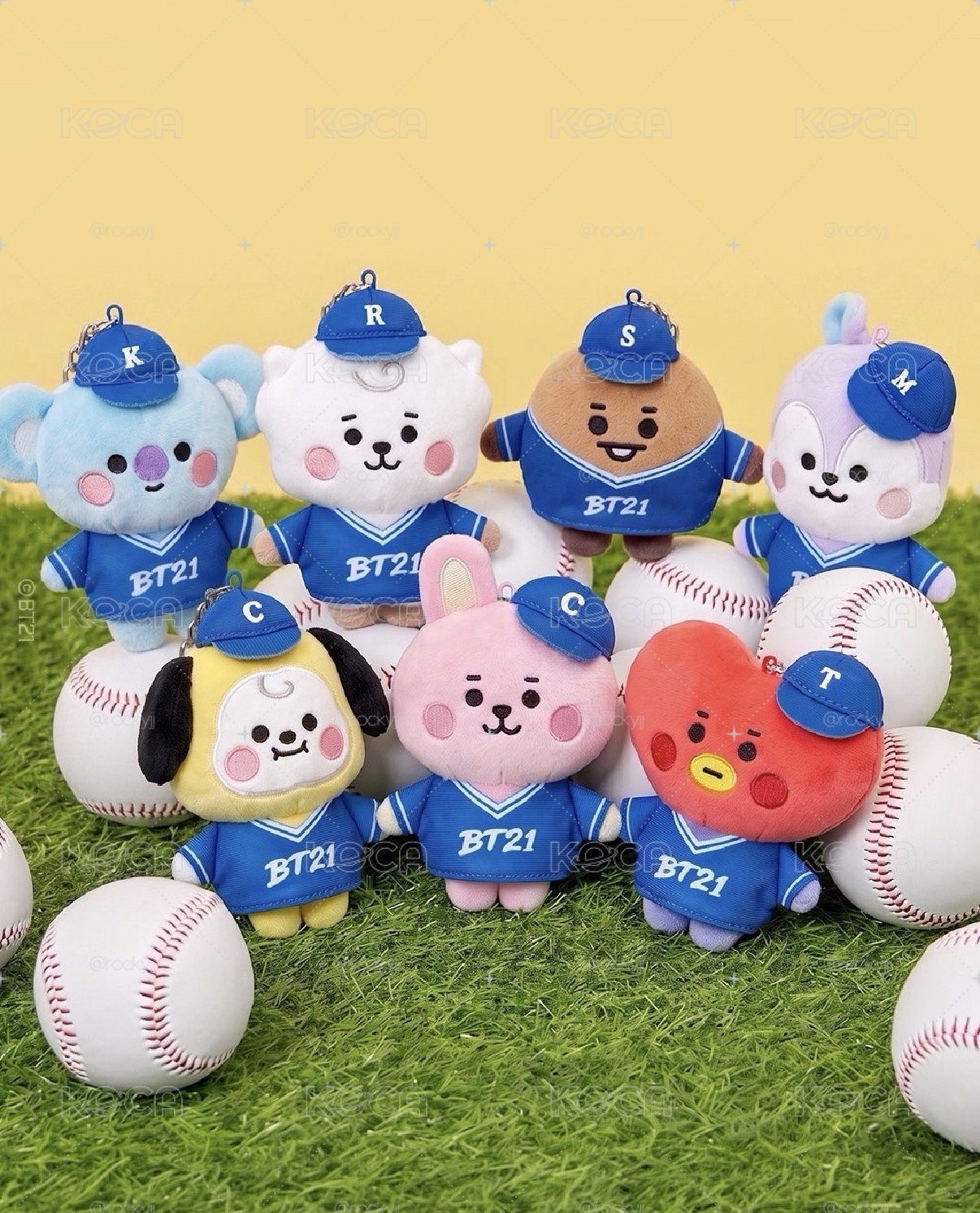 BT21 TATA棒球隊吊飾 V