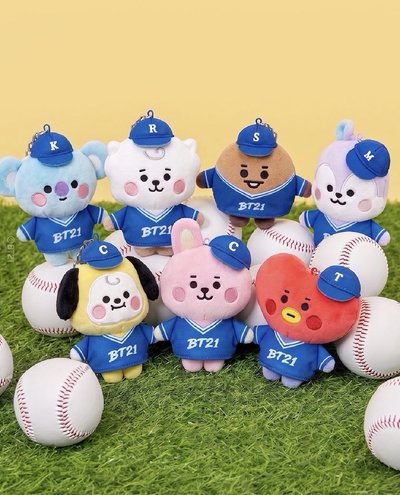 BT21 TATA棒球隊吊飾 V