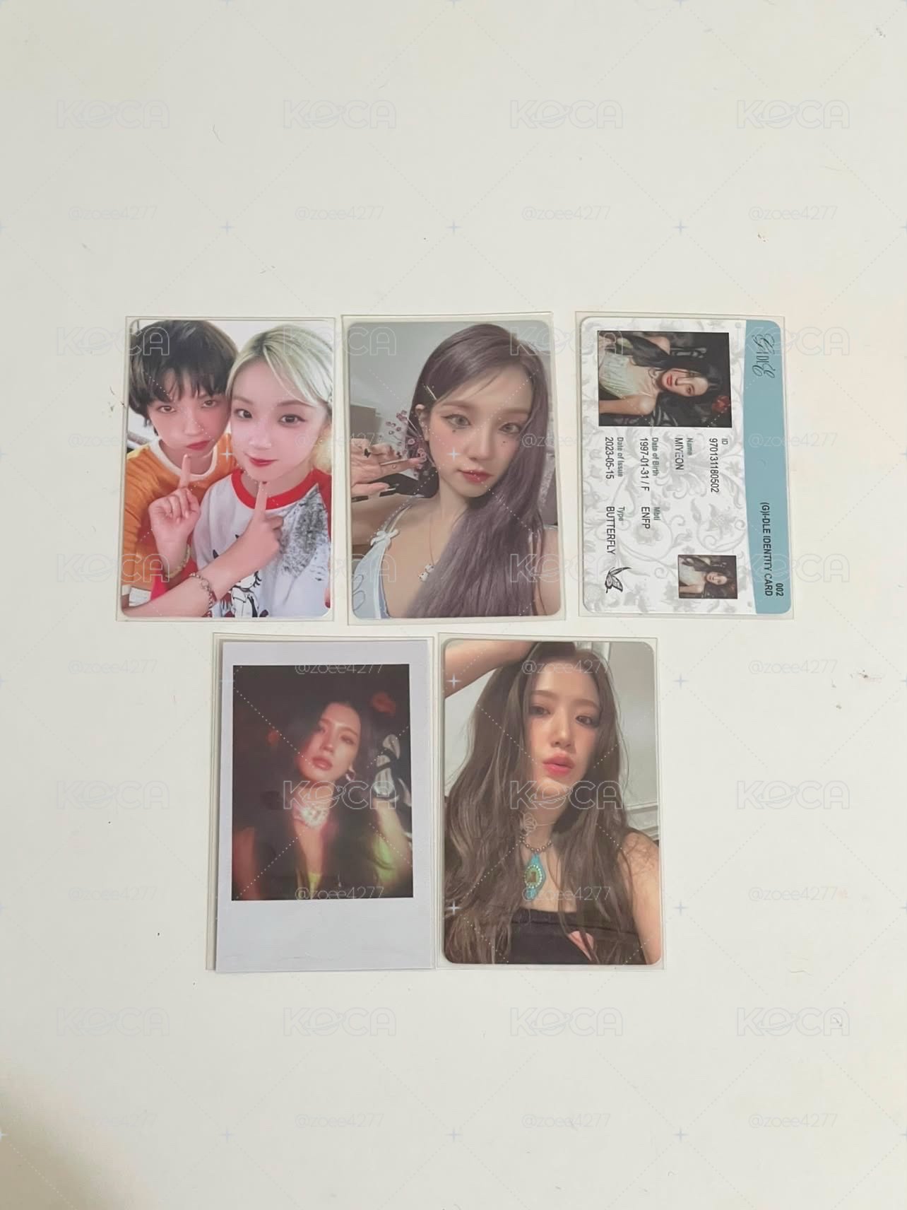 i-dle 2025日巡一番賞 捲餅分隊卡+蝴蝶版專卡*5