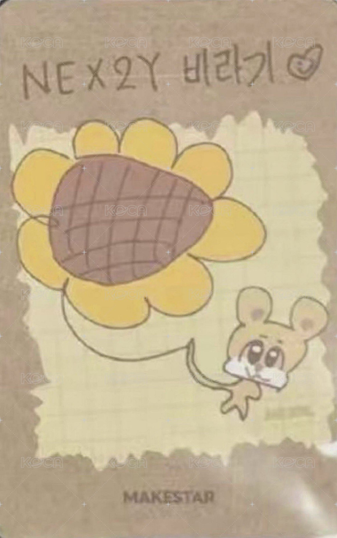 Mmchk ms 7.0 簽售卡 向日葵 ver. 背面