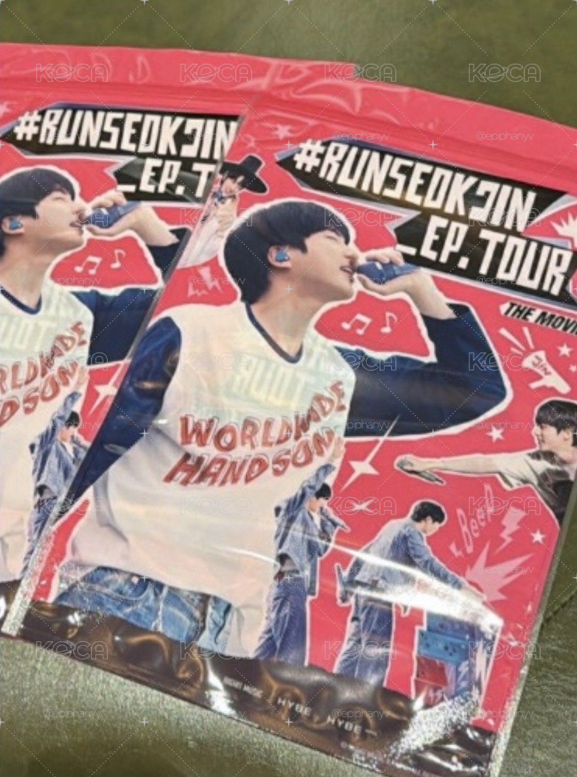 JIN / runseokjin 跑珍電影 日區特典 小卡 / 招待狀明信片 / 場限拍立得