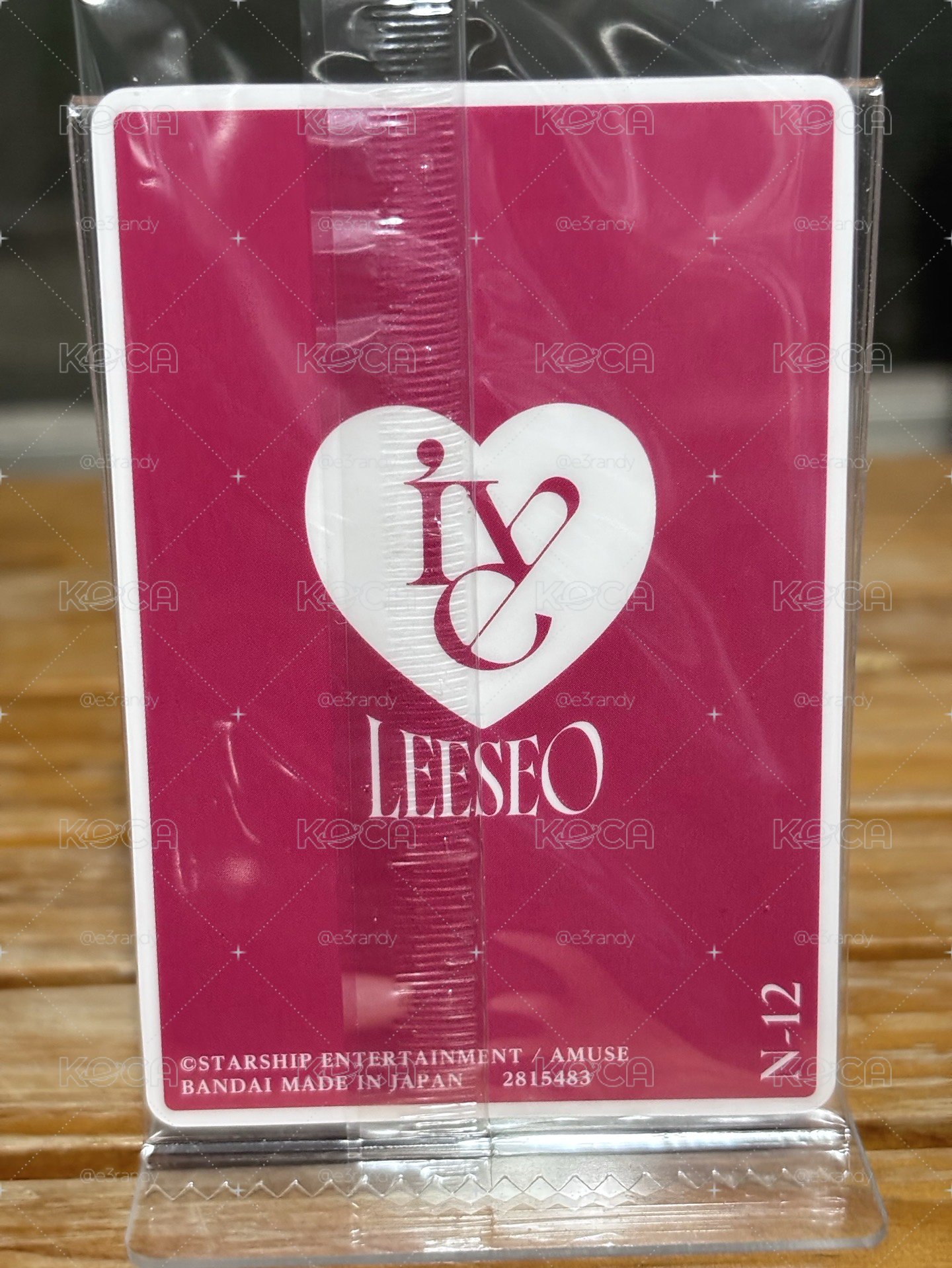 李賢瑞 Leeseo IVE 2026 日本萬代威化餅卡片系列 第二彈 隨機卡 N-12