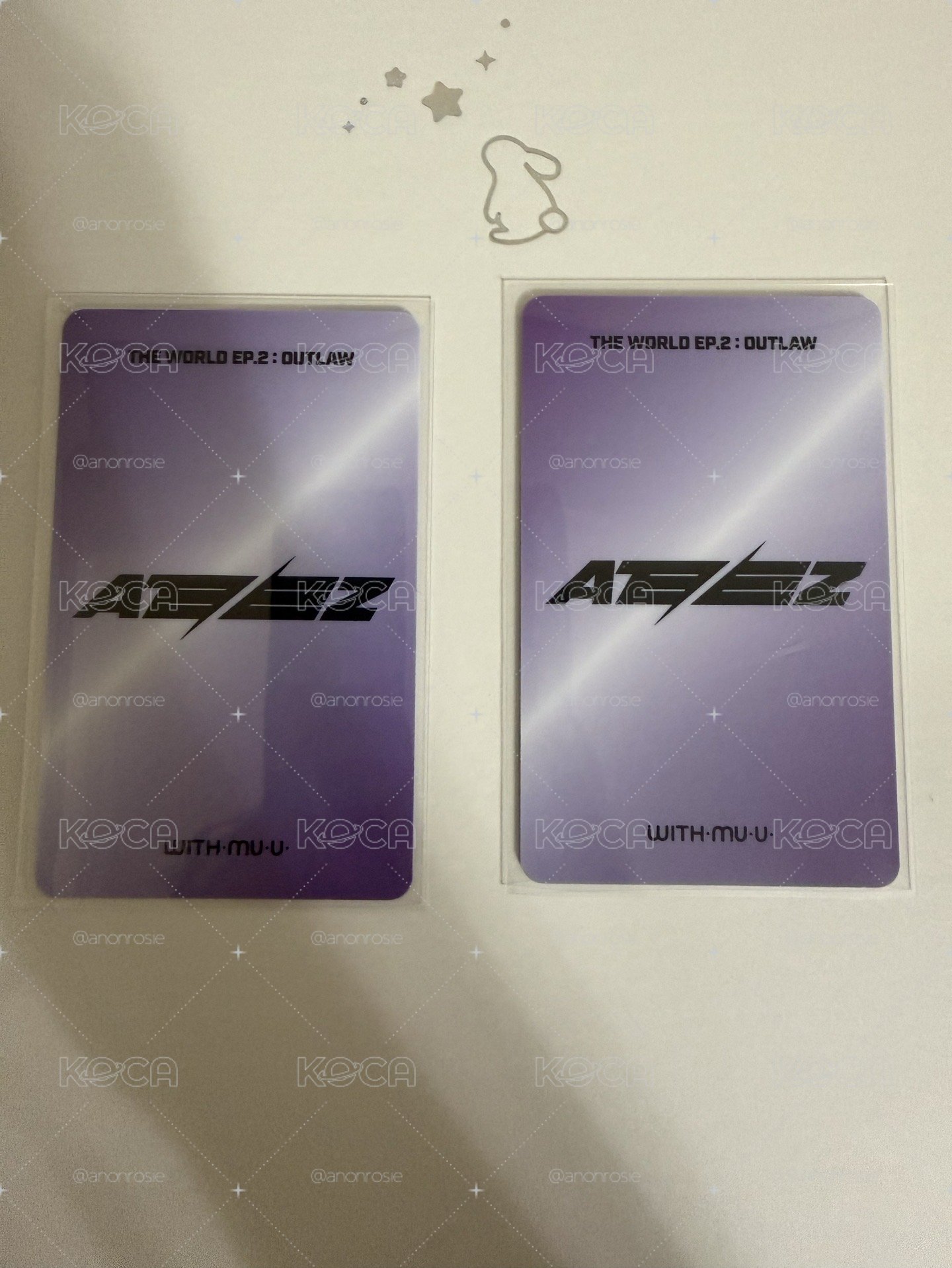 ATEEZ the world outlaw 小卡 幸運卡 星化 旼琦