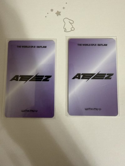 ATEEZ the world outlaw 小卡 幸運卡 星化 旼琦