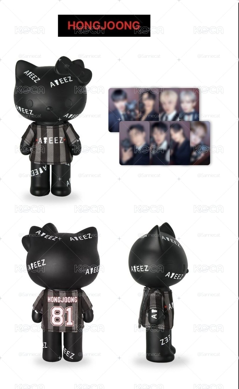 ATEEZ X Hello Kitty 聯名ATEEZ字樣公仔組+8張卡（需選成員）