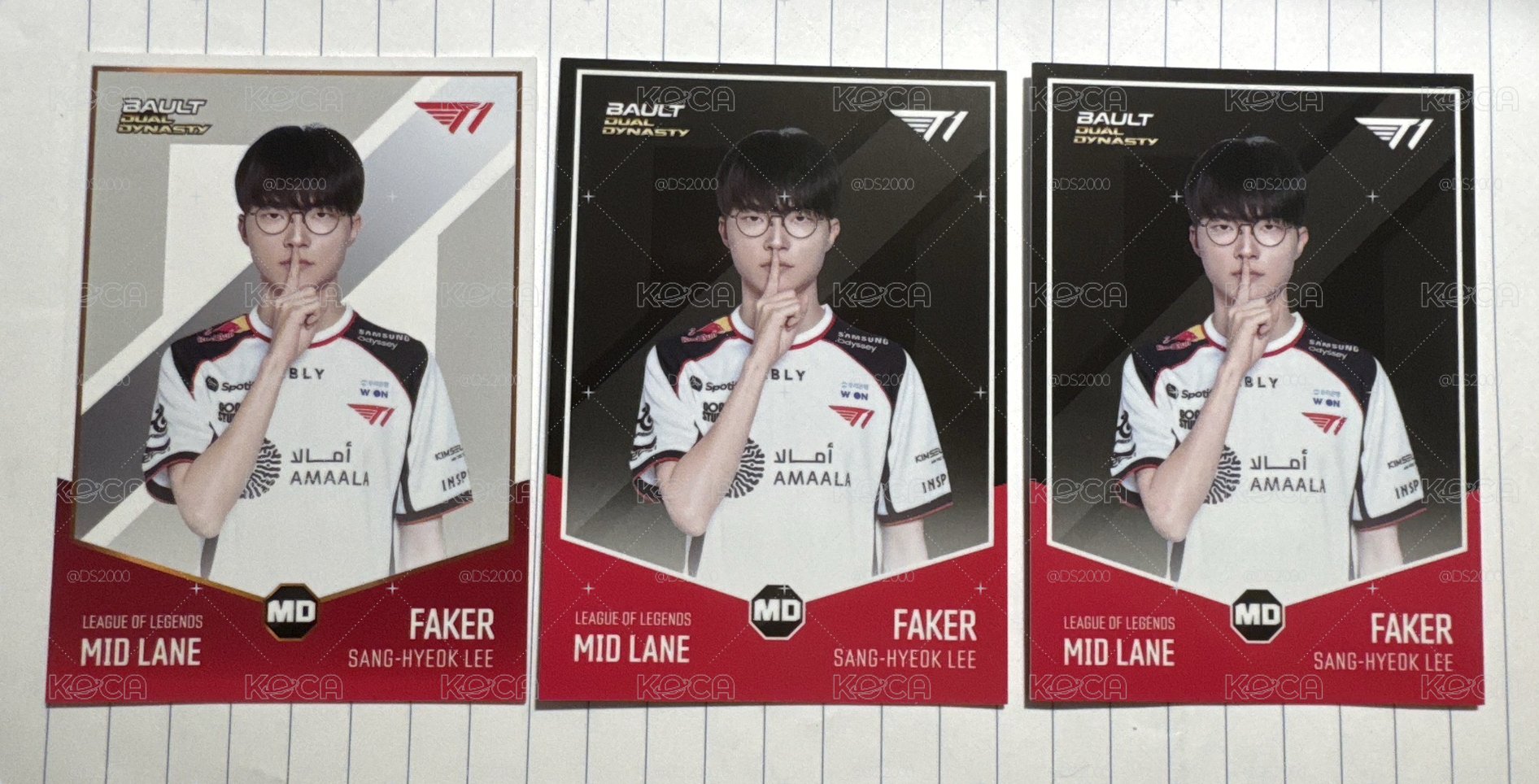 Bault T1 Faker Peyz Keria 普卡 單張