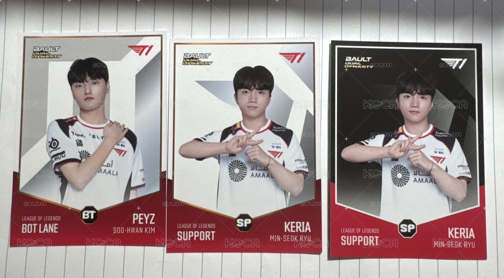 Bault T1 Faker Peyz Keria 普卡 單張