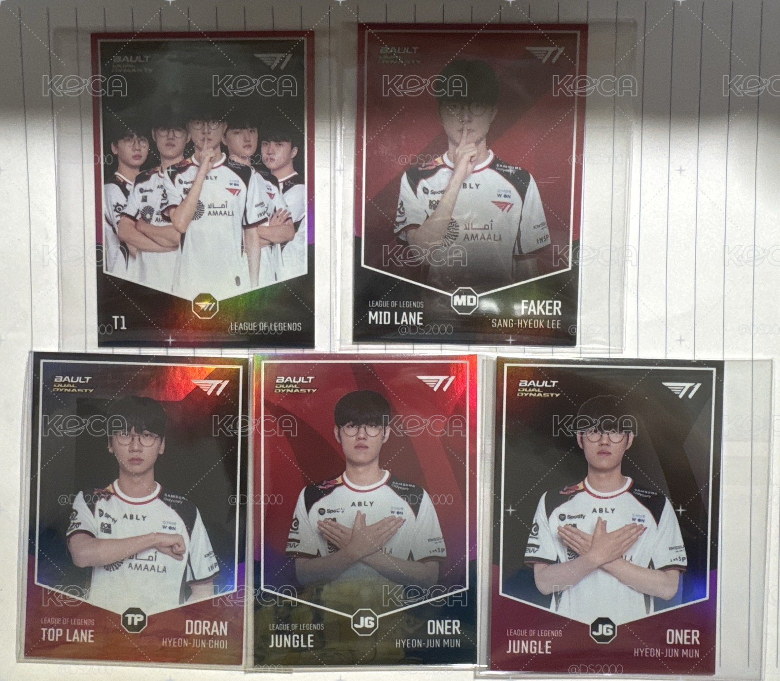 Bault T1 全體 Doran Oner Faker 閃卡