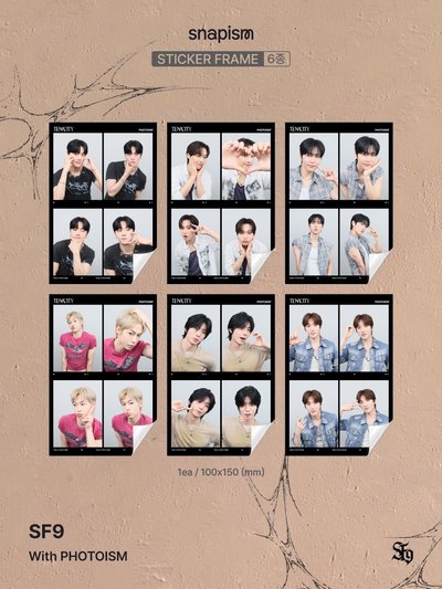 SF9 TENACITY X snapism X photoism 人生四格卡 貼紙 代印 1組兩張