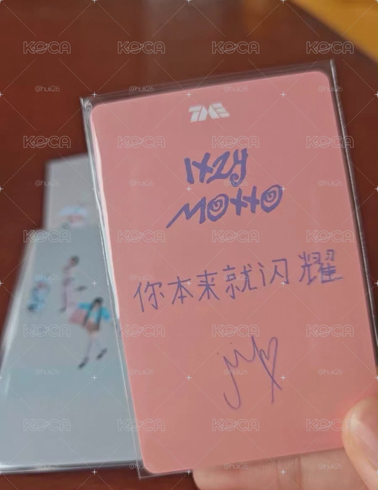 李彩領q音中文卡背小卡 wink領超萌 現貨