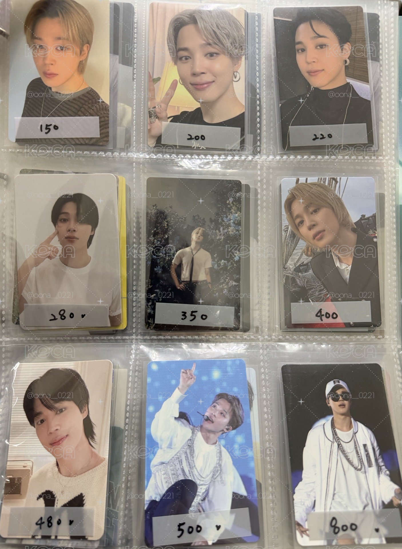 JIMIN 智旻 韓三期 特典 幸運卡