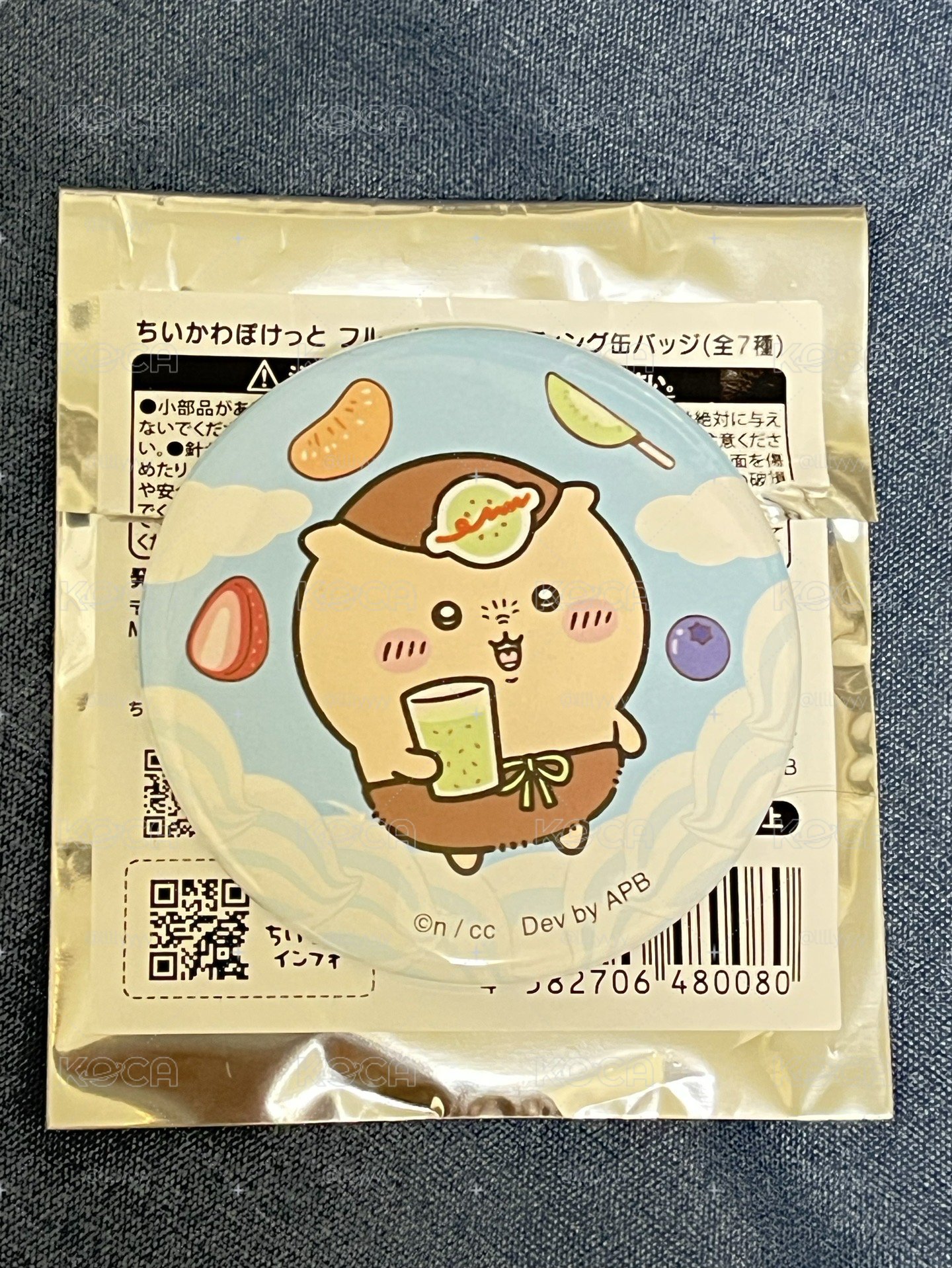 栗子饅頭水果徽章
