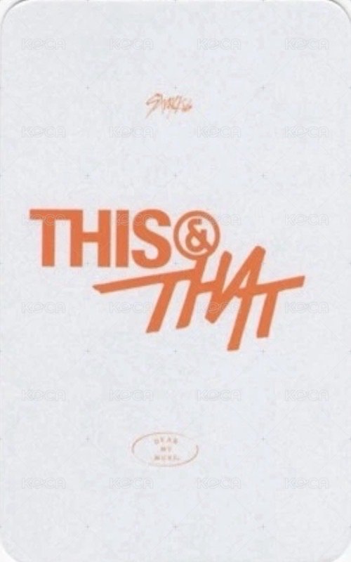 THIS & THAT dmm 特典卡  背面