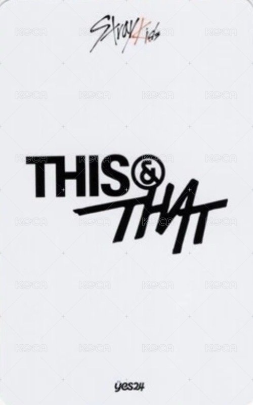 THIS & THAT yes24 特典卡  背面