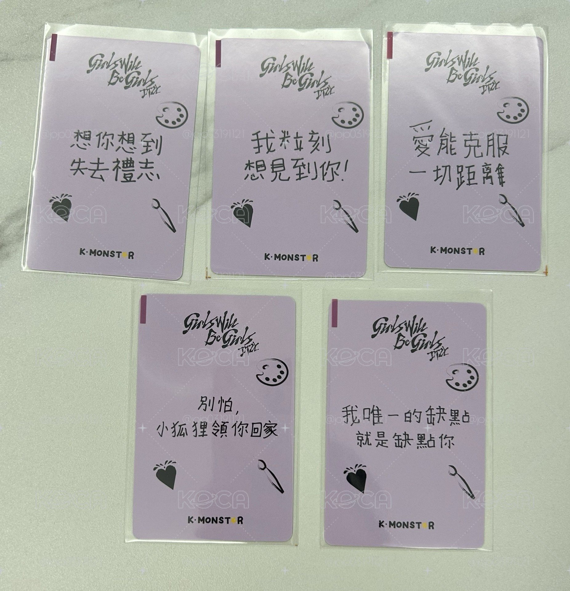畫室中文卡背一套