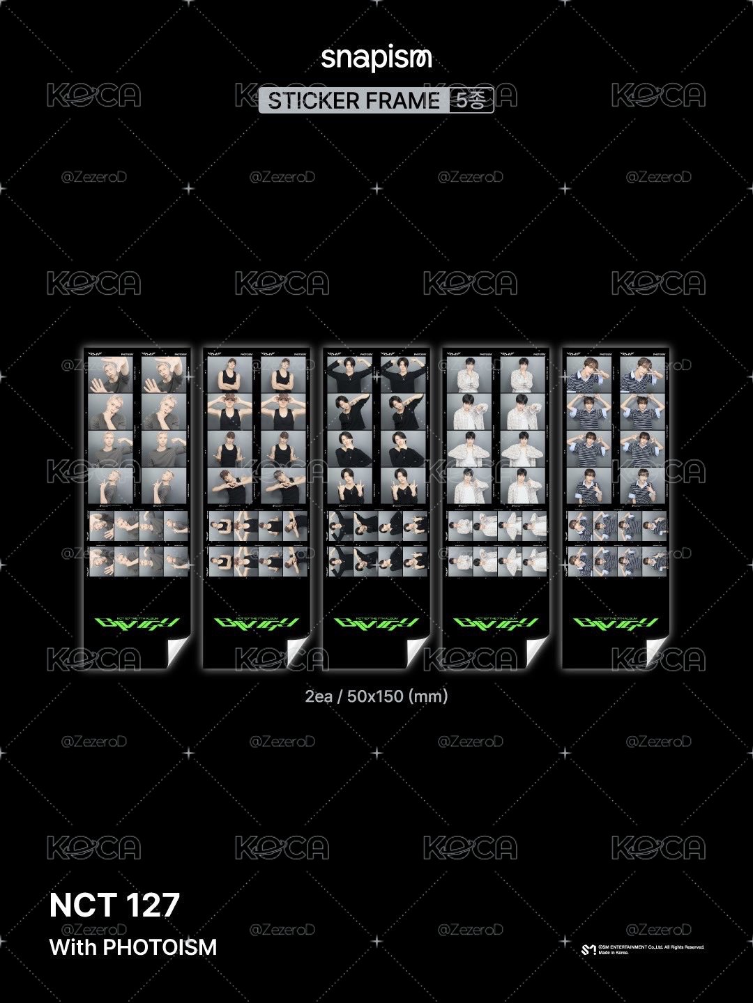 NCT127 BLINGY X snapism X photoism 人生四格卡 貼紙 代印