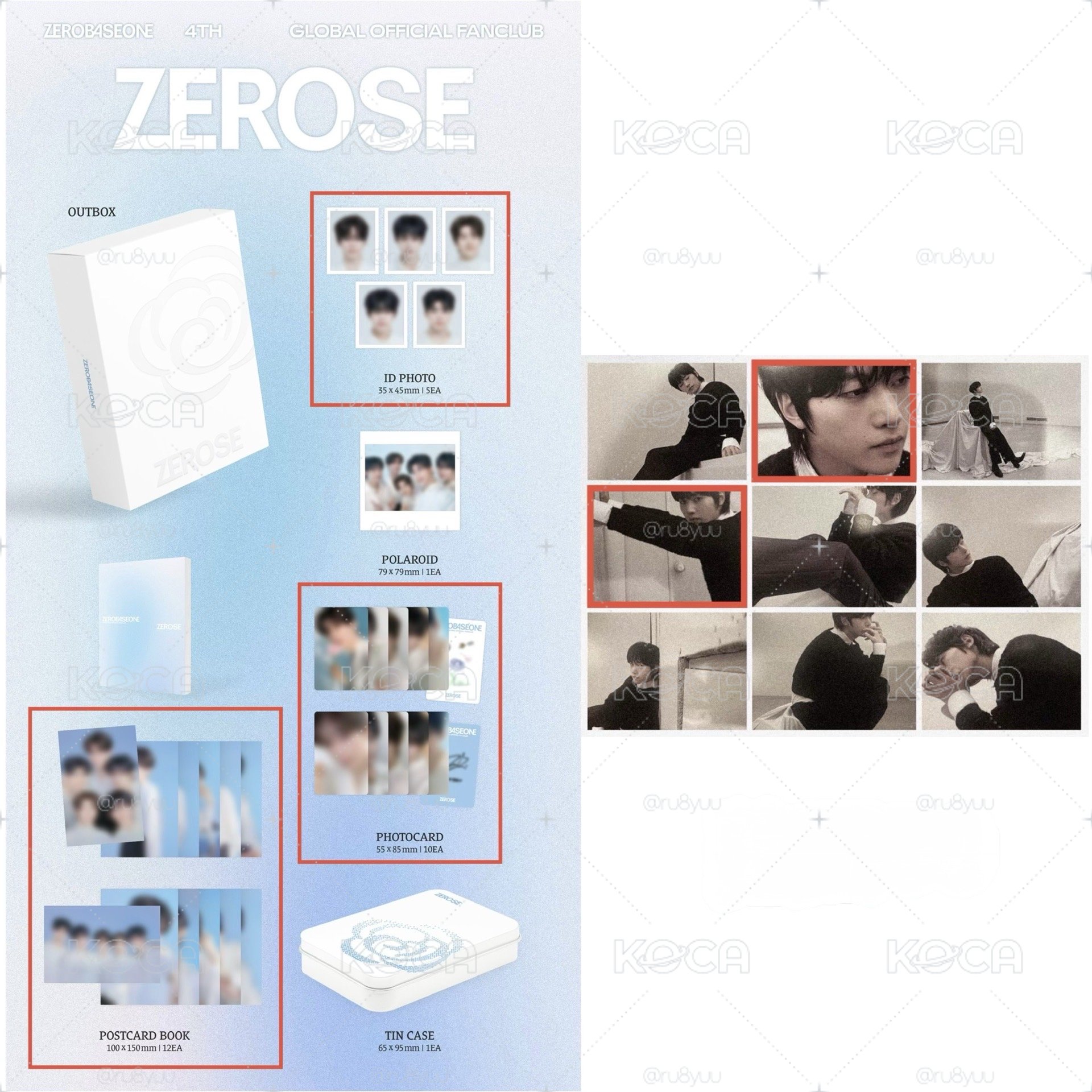 ZB1｜四期會員修set+迷六單封明信片