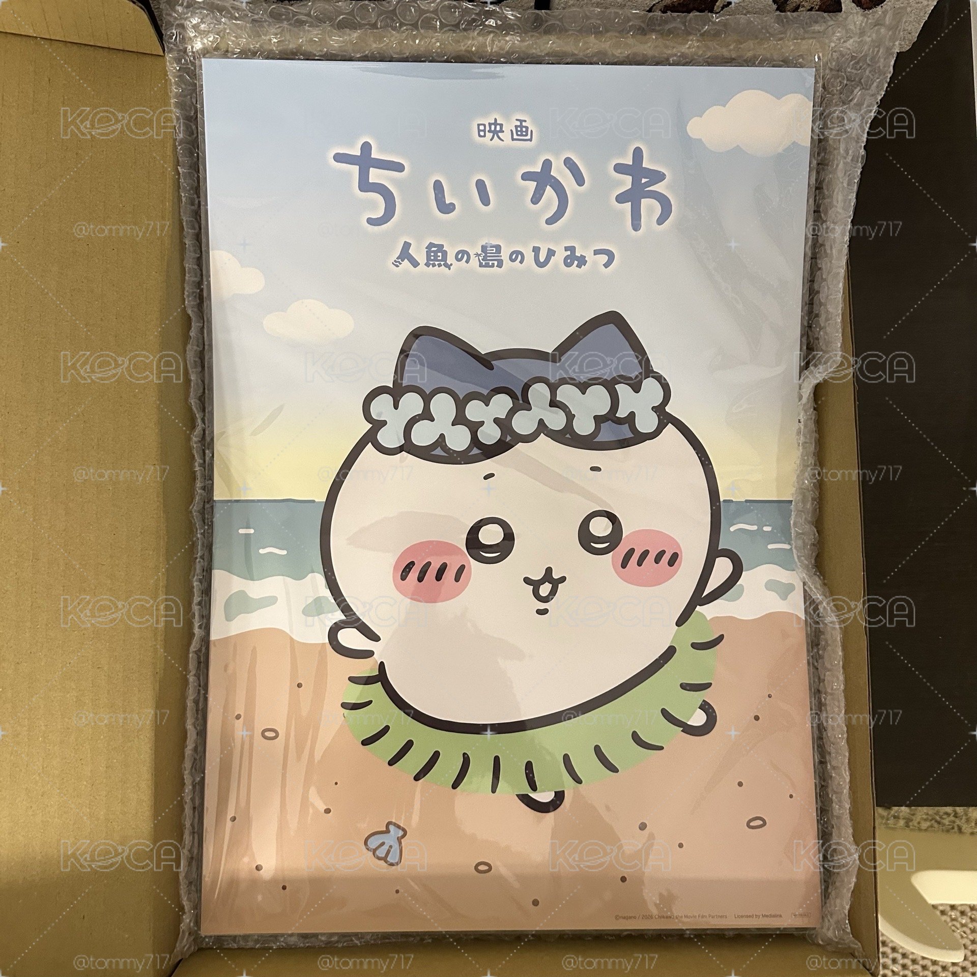 人魚島的秘密 A3 海報 夏日草裙小八 用飛機盒出