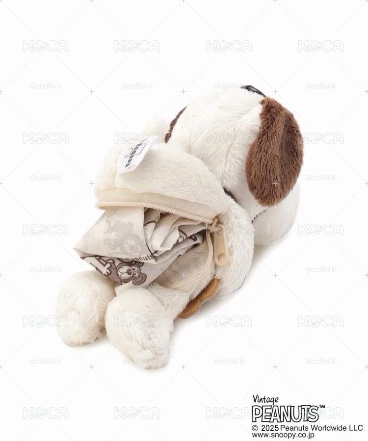 snoopy & teddy bear系列 絨毛玩偶提袋