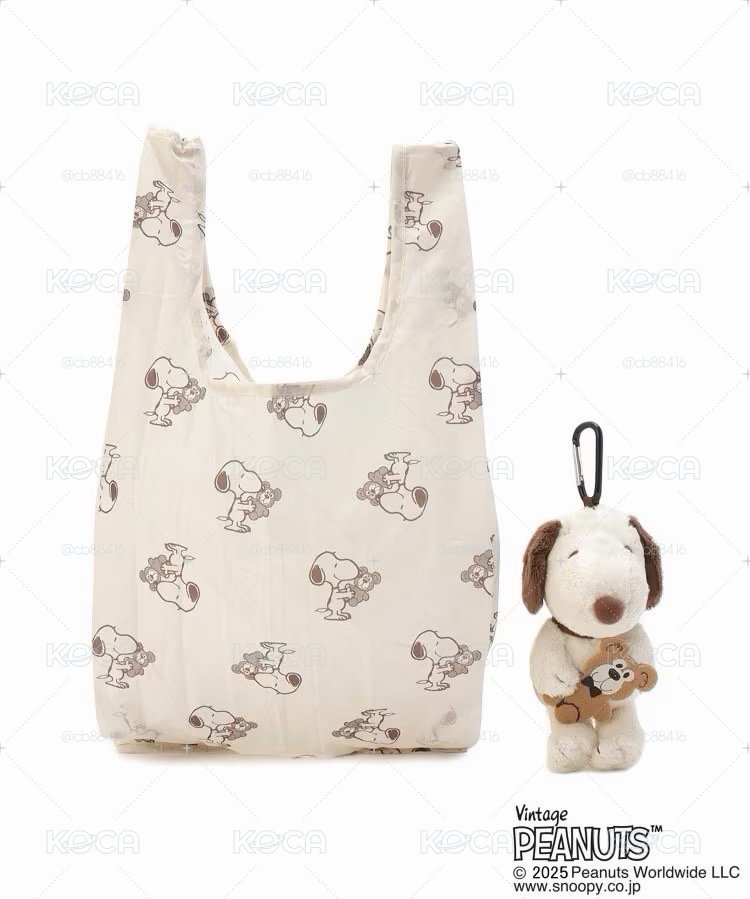 snoopy & teddy bear系列 絨毛玩偶提袋
